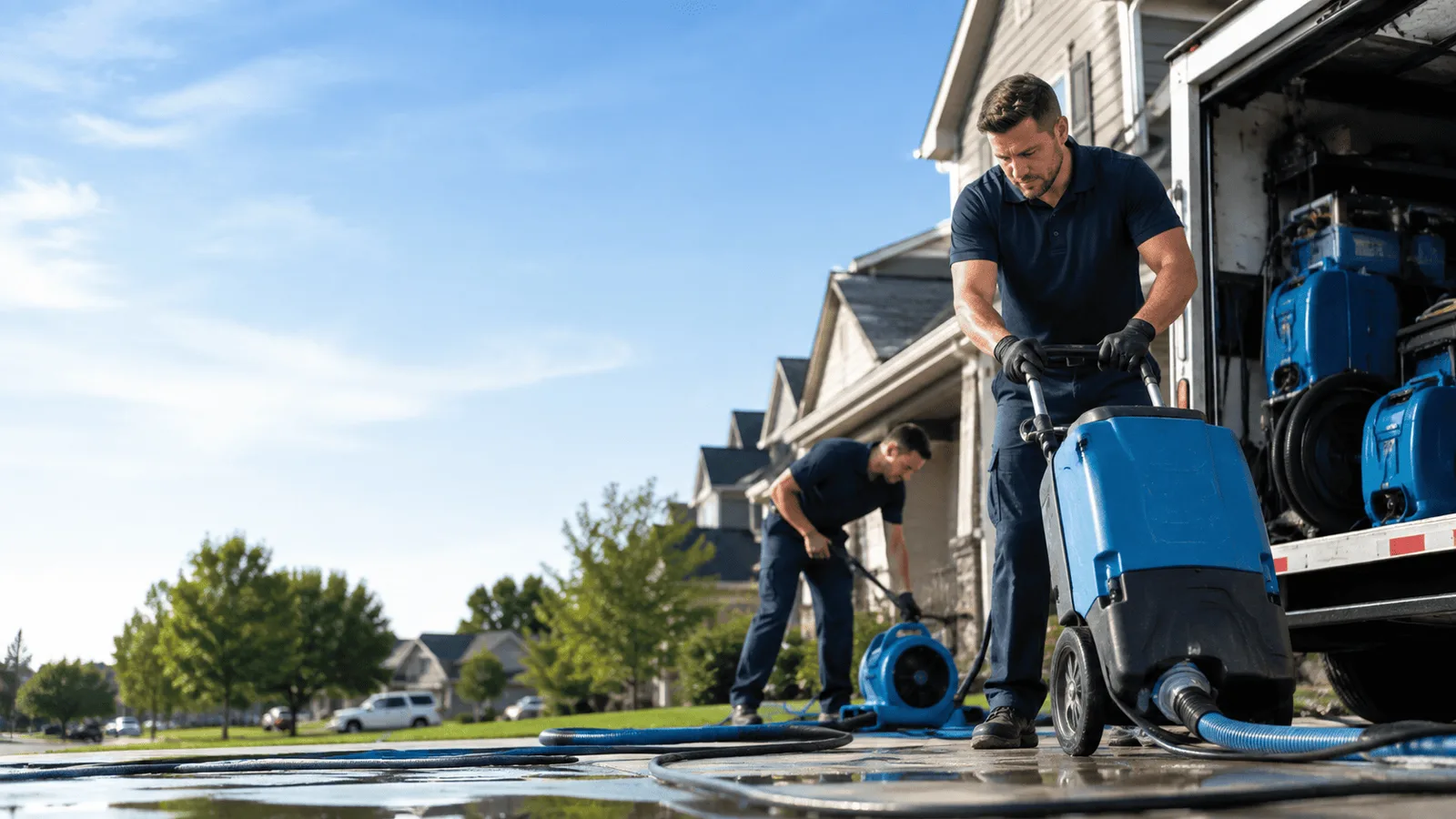 Dehumidification being performed in Plymouth, OH